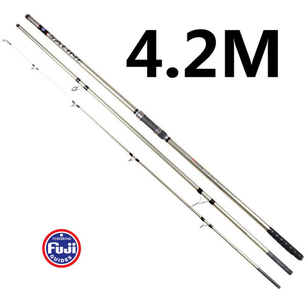 Full Fuji parts 4.2/4.5M 3 sections Carbon SURF fishing rod Distance Throwing Rod Intervene throw Anchor rod casting 100-250g