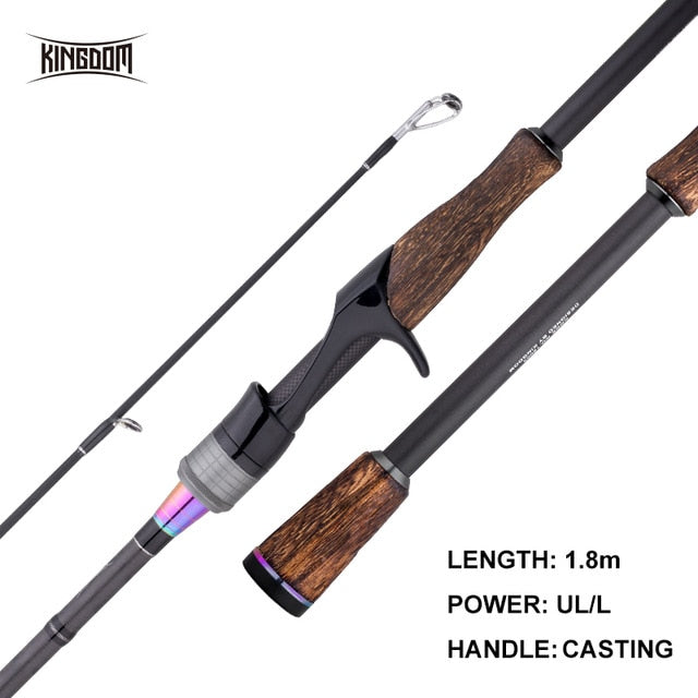 Kingdom KING PRO Spinning Rod Casting Fishing Rods 2pc Top Section 2 different power Feeder rods High Quality Fishing Travel Rod