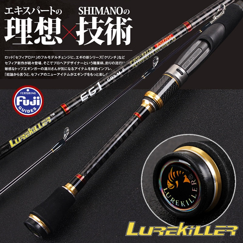 Lurekiller Japan Full Fuji K guide Egi Rod Squid Lure Rod Spinning Rod 762ML/832M Pe 0.4-1.2 Squid Size #2-3.5