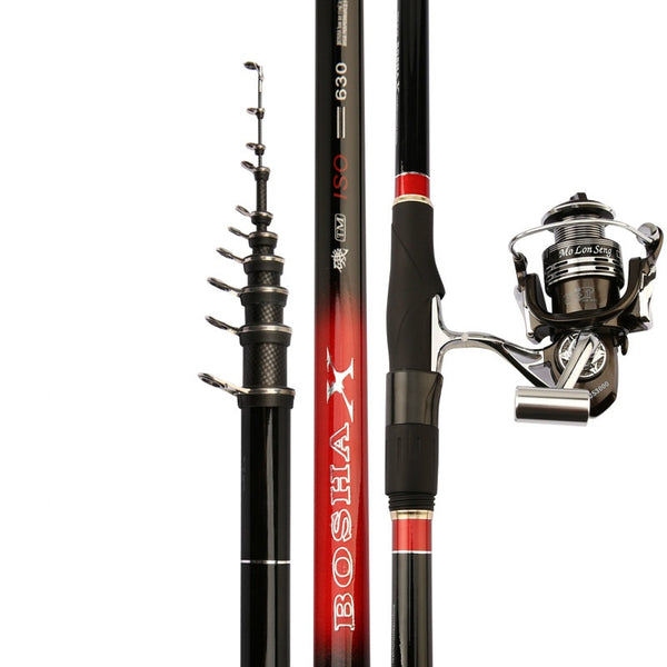 Carbon Rock Fishing Rod Ultra-light Super-hard Telescopic Fishing Olta Long Section Position Hand Sea Dual-use Fishing Canne Set