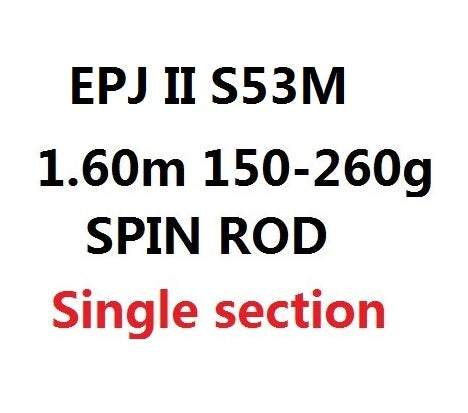 ECOODA EPJ II Full Fuji Parts Single Section 1.6m/1.68m/1.52m Spinning/Casting Rod Corss Carbon Boat Rod Jigging Rod