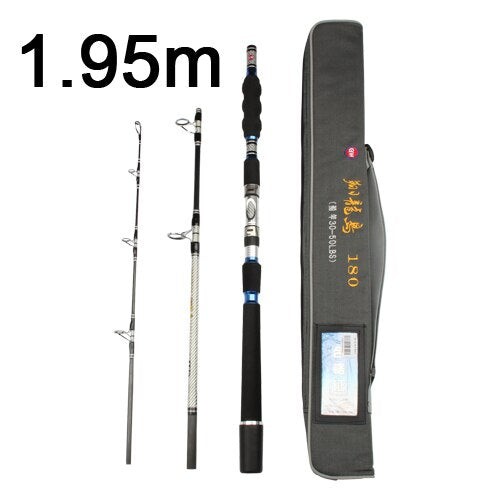 RoseWood 70-250g, 30-50LBs Saltwater Offshore Fishing Rod Telescopic Fishing Pole Portable Fishing Tackle 1.8m 1.95m 2.1m