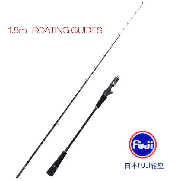 SeekBass 2.1m 40-120g Light Slow Jigging Rod Carbon Fishing Rod Rotating Guides FUJI Reel Seat Red Bream snapper Tai Rubber Rod