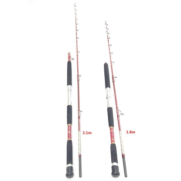 4mm FRP Tip 1.8M 2.1M Carbon Fiber Fish Pole Ocean Saltwater Lure Spinning Boat Fishing Universal Casting Rock Fly Fishing Rod