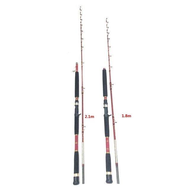 4mm FRP Tip 1.8M 2.1M Carbon Fiber Fish Pole Ocean Saltwater Lure Spinning Boat Fishing Universal Casting Rock Fly Fishing Rod