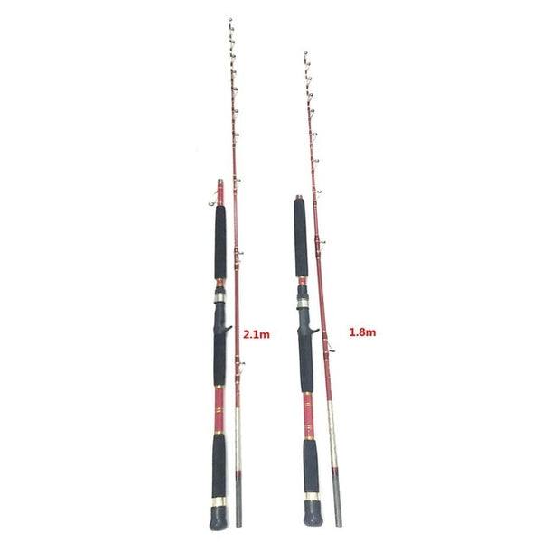 4mm FRP Tip 1.8M 2.1M Carbon Fiber Fish Pole Ocean Saltwater Lure Spinning Boat Fishing Universal Casting Rock Fly Fishing Rod