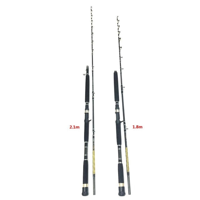 4mm FRP Tip 1.8M 2.1M Carbon Fiber Fish Pole Ocean Saltwater Lure Spinning Boat Fishing Universal Casting Rock Fly Fishing Rod