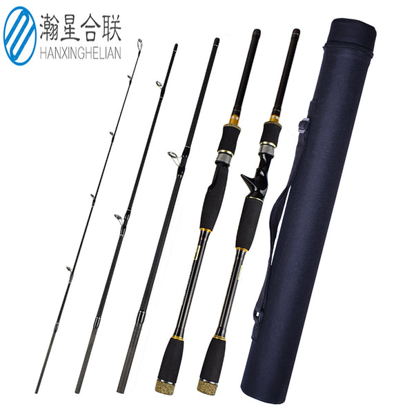 4 Section Lure Rod 1.8m/2.1m/2.4m/2.7m/3.0m Carbon Spinning Fishing Rod Travel Rod M Power Casting Fishing Pole Vava De Pesca