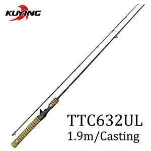 KUYING TETON Combo 1.56m 1.8m 1.86m 1.9m 1.92 1.98m Carbon Super Ultra Light Soft Baitcasting Casting Spinning Lure Fishing Rod Pole Cane Stick Combo FUJI Parts