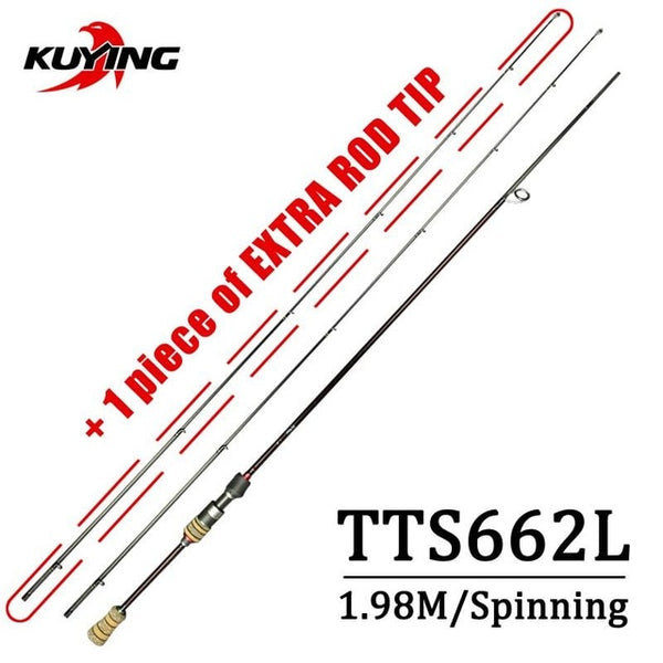 KUYING TETON Combo 1.56m 1.8m 1.86m 1.9m 1.92 1.98m Carbon Super Ultra Light Soft Baitcasting Casting Spinning Lure Fishing Rod Pole Cane Stick Combo FUJI Parts
