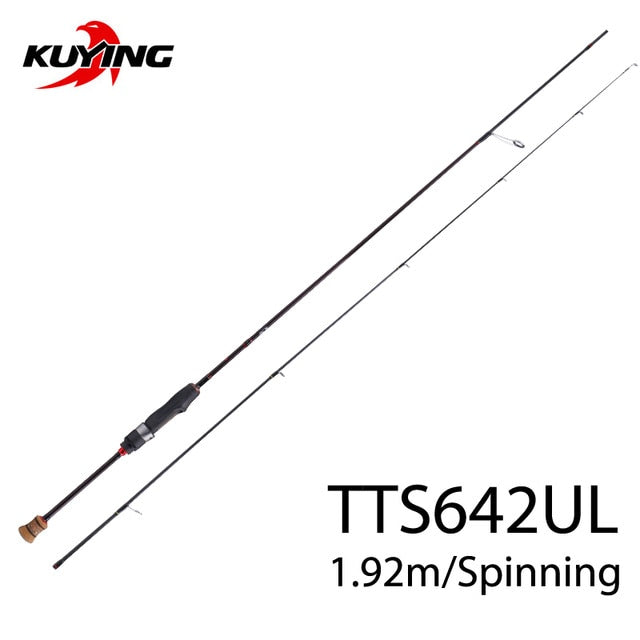 KUYING TETON Combo 1.56m 1.8m 1.86m 1.9m 1.92 1.98m Carbon Super Ultra Light Soft Baitcasting Casting Spinning Lure Fishing Rod Pole Cane Stick Combo FUJI Parts