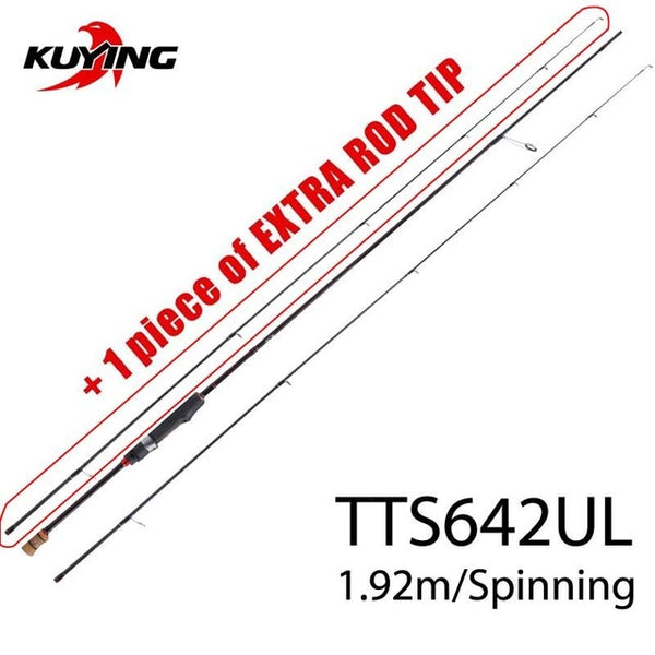 KUYING TETON Combo 1.56m 1.8m 1.86m 1.9m 1.92 1.98m Carbon Super Ultra Light Soft Baitcasting Casting Spinning Lure Fishing Rod Pole Cane Stick Combo FUJI Parts