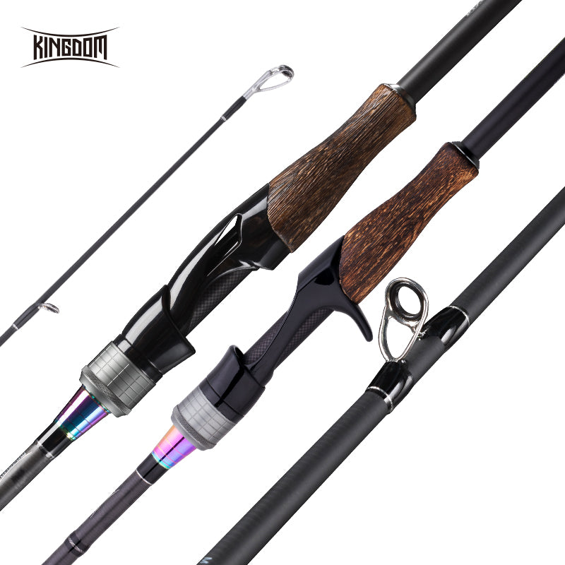 Kingdom KING PRO Spinning Rod Casting Fishing Rods 2pc Top Section 2 different power Feeder rods High Quality Fishing Travel Rod