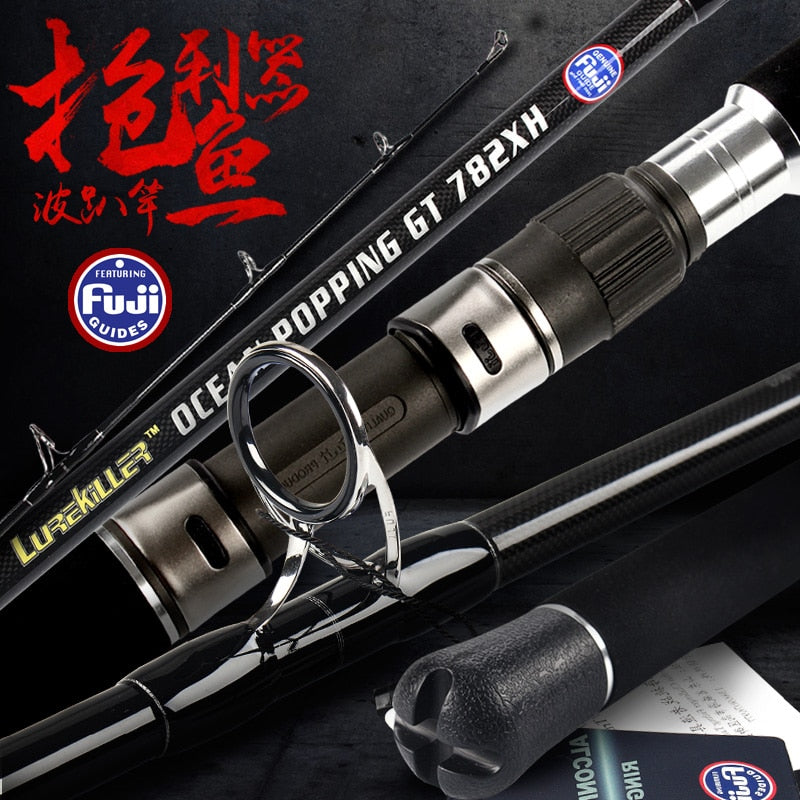 Japan Full Fuji GT Popping Rod Boat Rod 2.35M High Carbon Power Spinning Rod Saltwater Fishing Rod