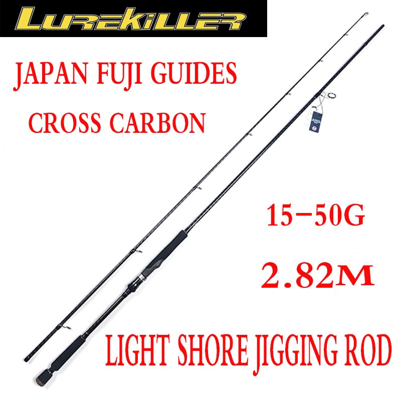 Lurekiller New Arrival Japan Fuji Parts Cross Carbon Light Shore Jigging Rod 2.82M PE 0.8-2.5 JIG 15-50G Sea Bass Rod