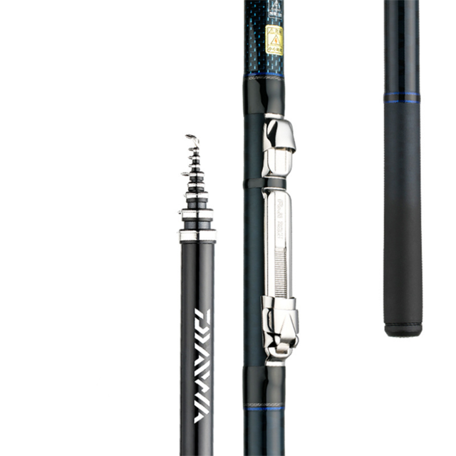 DAIWA Long Shot Outdoor Telescopic Flow Fishing Rod Pole Portable  Lake River Fishing Rod Carbon Leurre Fishing Tackle