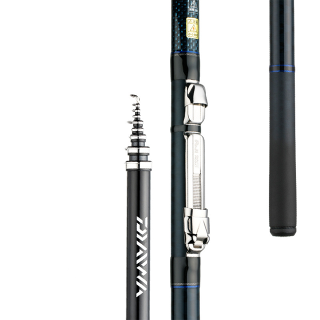 DAIWA Long Shot Outdoor Telescopic Flow Fishing Rod Pole Portable  Lake River Fishing Rod Carbon Leurre Fishing Tackle