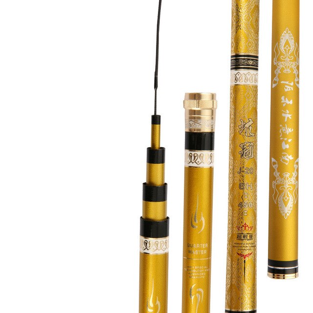 3.6m- 6.3mTaiwan Fishing Rod Black Pit Fishing Olta 19 Tonalty 6H Super Hard Hand Pole Carbon Long Sections Canne Fishing Tackle