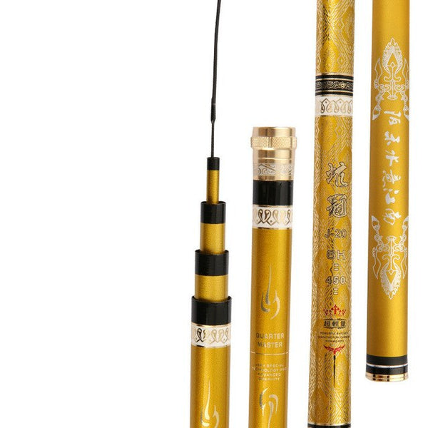 3.6m- 6.3mTaiwan Fishing Rod Black Pit Fishing Olta 19 Tonalty 6H Super Hard Hand Pole Carbon Long Sections Canne Fishing Tackle