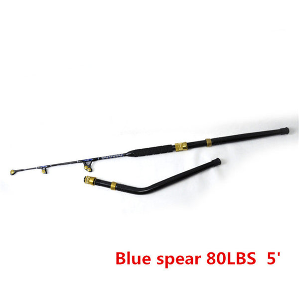 Topline Boat fishing rod fiberglass material BlueSpear 80lbs with alu butt 1.52m big game trolling fishing rods