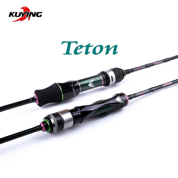KUYING Teton 1.75m 5'10" Carbon Spinning Casting Stream Fast Speed Action Soft Lure Fishing Rod Pole Stick Cane 0.3-3g Lure
