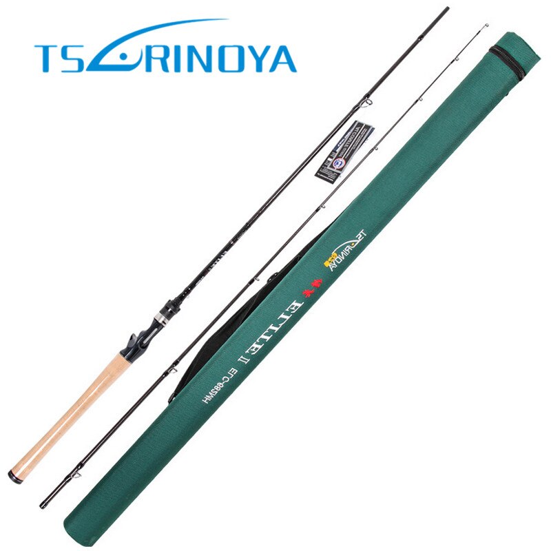 TSURINOYA 2.03m MH Fast Baitcasting Fishing Rod 2Secs 7-28g/10-20lb Carbon Lure Rods FUJI Accessories Pesca Stick Fishing Tackle
