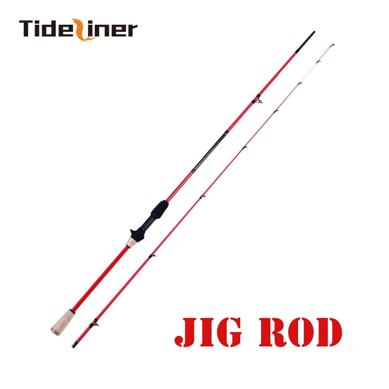 Tideliner Jig Fishing Rod 1.98m 30T Carbon Fiber Spinning Casting Lure Rod Lure Weight 3-22g 2 Sections Fast action rock rod