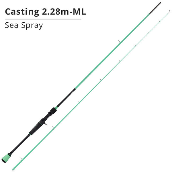 KastKing Crixus 2.08m 2.18m 2.28m Spinning Casting Fishing Rod 2 Pieces 24 Ton Carbon Fiber Medium Fast Action with SiC Rings