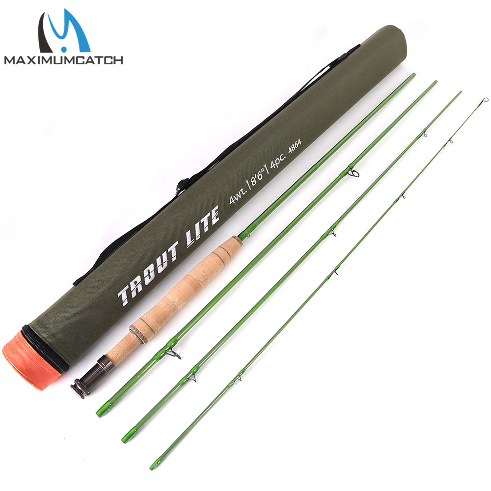 Maximumcatch Trout Fly Fishing Rod 7'6''/8'6''/9'0'' IM12 Moderate Action Light Presentation With Cordura Rod Tube