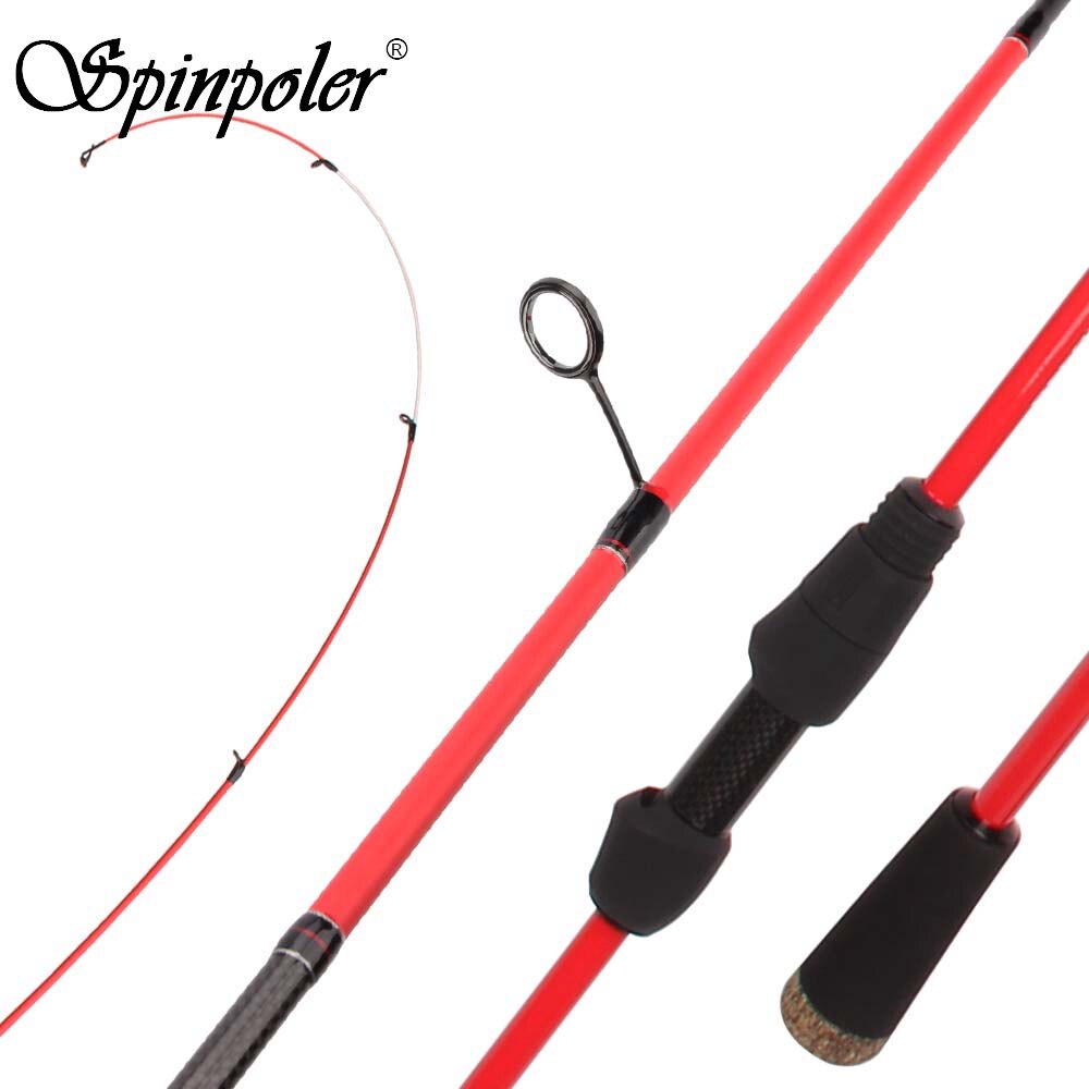 High Quality 1.98m Fishing Rod 2 Sections Solid Tip Lure Rod 3-22g Lure Weight Super Soft Light Casting Rod Spin Pole EVA Handle