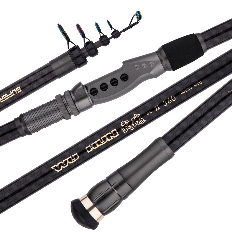 2.1m-3.6m Telescopic Fishing Rod Rock Fishing Pole Distance Throwing Carbon Olta Super Light and Super Hard Canne Fishing Tackle