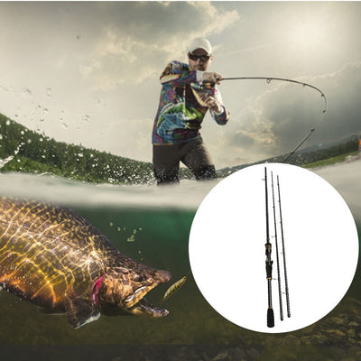 Fishing rod Carbon lure Aachen Telescopic M MH Double Rod Tip 2.1M Straight Handle Lure Rod fishing pole Fishing Tackle