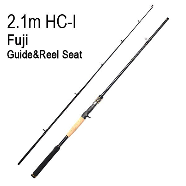 Spinpoler 2.1m 2.4m High Carbon Strong Power H XH Action Baitcasting Rod Stream Fishing Pole Beach Fishing Rod Fishing Tackle