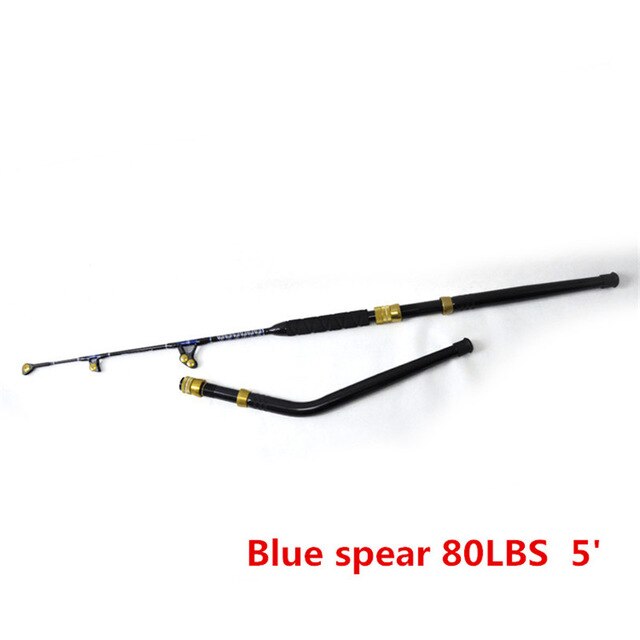 OLOEY Boat fishing rod fiberglass BlueSpear 80lbs with alu butt trolling fishing rods