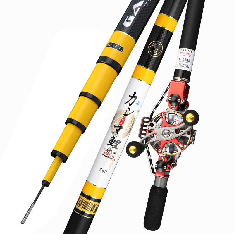 Hollow Fishing Pole Ultra-light and Ultra-hard Taiwan Fishing Rod 19-tune Hand Olta in Five-positioning Medium-pass Fishing Pole