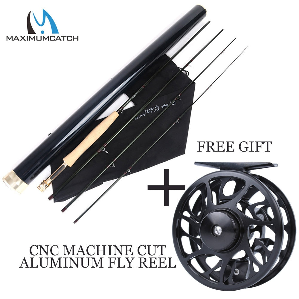 Maximumcatch Skyhigh 6-10ft 2-8wt 3-4PCS Fly Fishing Rod Graphite IM12 Toray Carbon Fly Rod with Carbon Tube