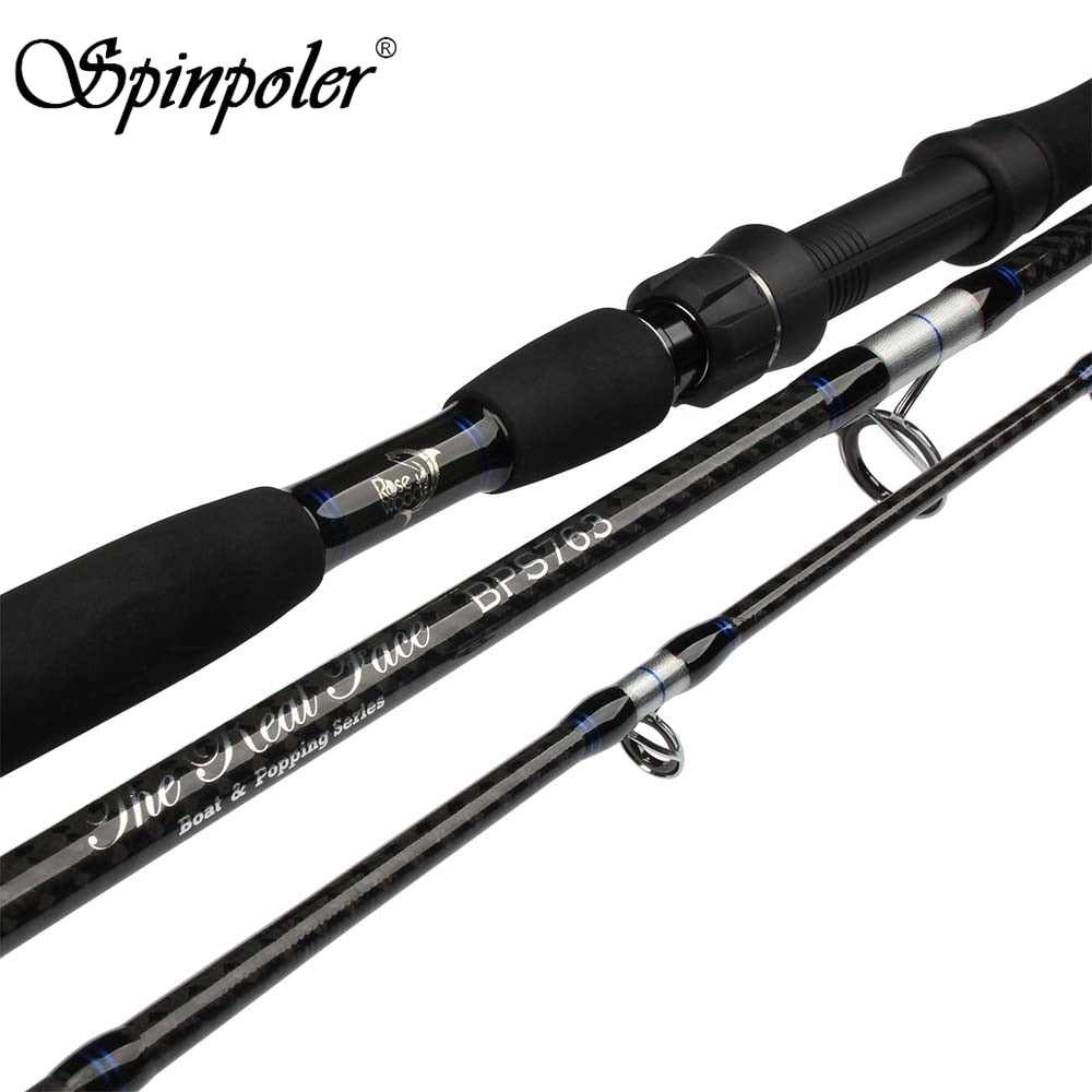 Spinpoler 18KG Boat Sea Jigging Rods 231cm Mod-Fast Action Boat & Popping Fishing Rod Series 7'63 Medium Heavy Power