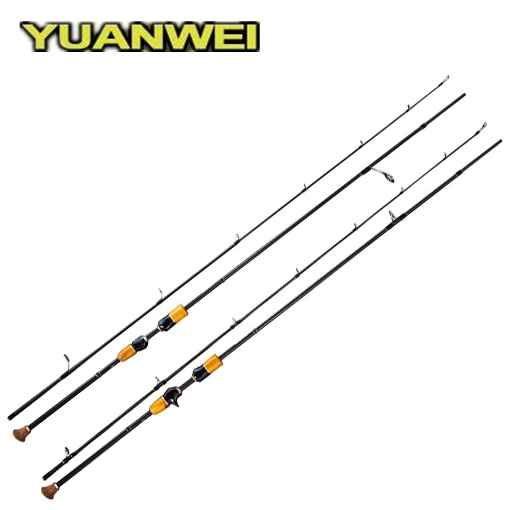 YUANWEI 2Sec 2.4m M Spinning Rod 6-14LB/6-24g Bait Casting Rod Carbon Lure Fishing Rods Vara De Pesca Olta Fishing Stick