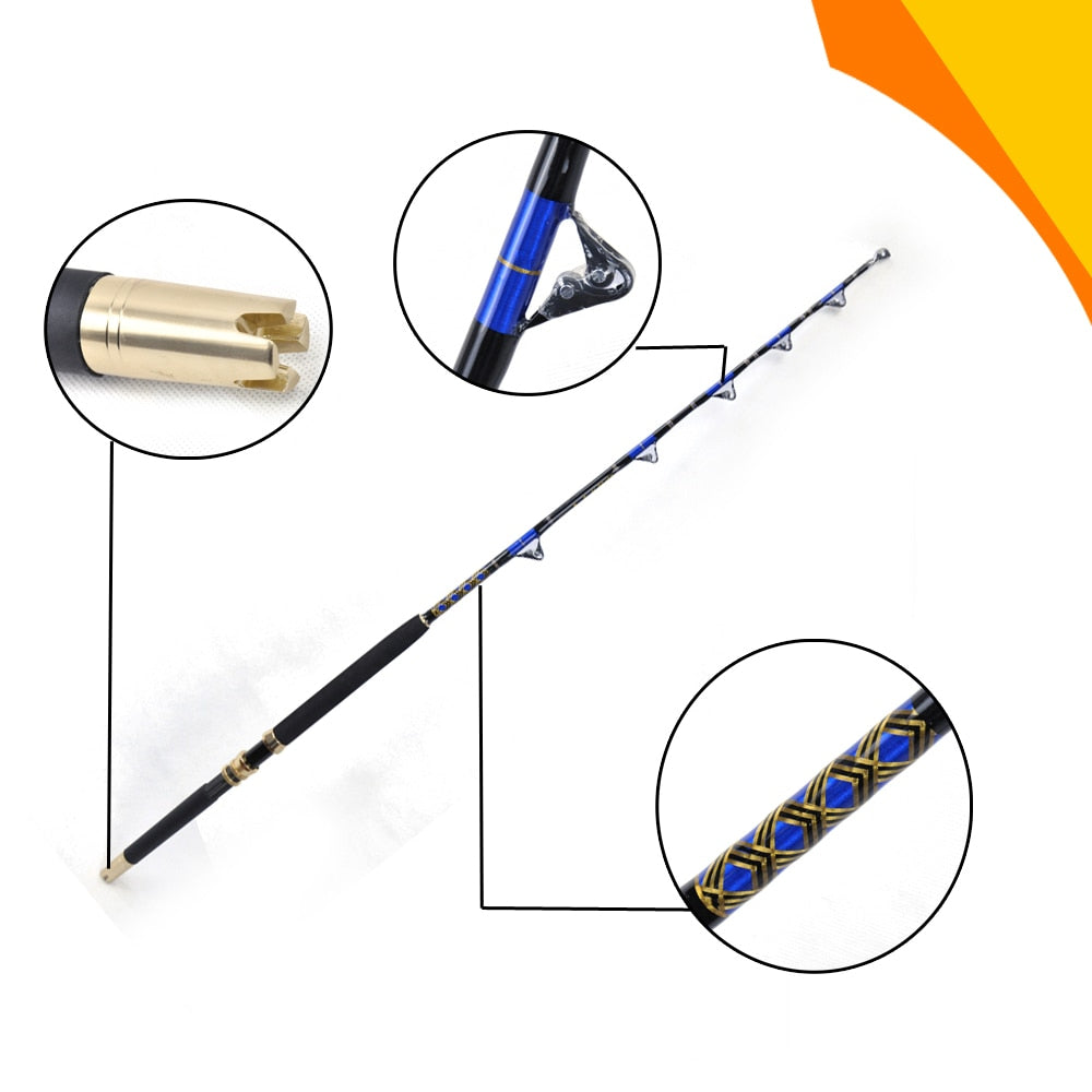OLOEY New Boat fishing rod BlueSpear 80lbs 5'6''Trolling Rod big game rod   Straight Butt Rod  trolling