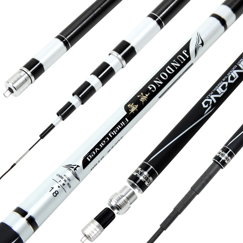 High Quality Fishing Rod High Carbon Superhard Hand Pole Ultralight Carp Rod 28/19 Tone Taiwan Fishing Rod Fishing Equipment