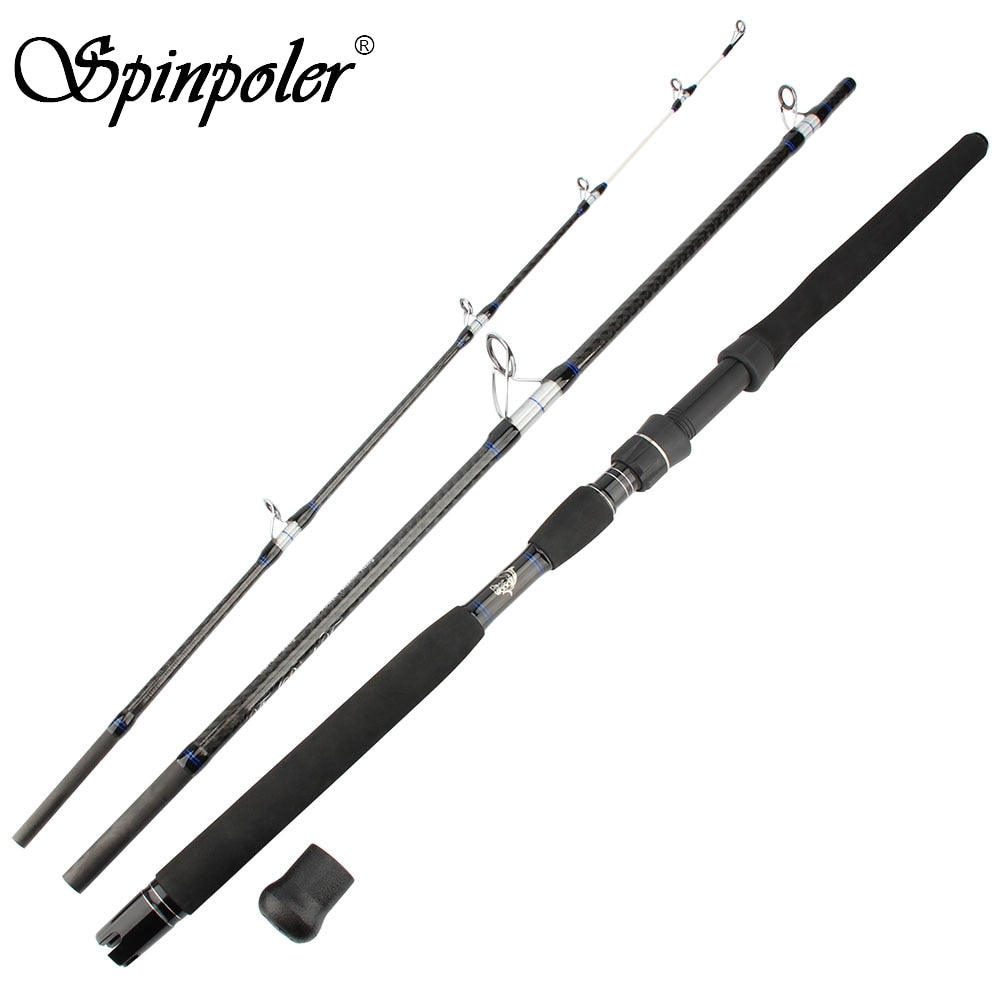Hot 7'63 2.3m Medium Heavy Spinning Fishing Rod 3-Piece Lure Weight 60-250G Boat & Popping Series Fishing Saltwater Pole