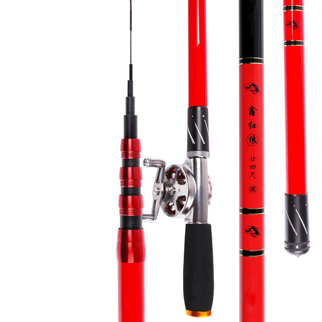 Carbon Fishing Pole 4.5M-9.0M Taiwan Fishing Rod Carbon Fiber Short Section 28 Tone Fishing Peche Ultra Light Fishing Pole Pesca