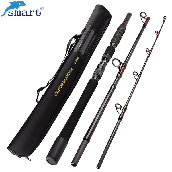 Smart 1.8/2.1m 3 Sections Travel Boat Fishing Rod 25-50lb Deep Sea Spinning Rod Vara De Pesca Heavy Power Telescopic Fishing Rod