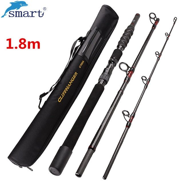 Smart 1.8/2.1m 3 Sections Travel Boat Fishing Rod 25-50lb Deep Sea Spinning Rod Vara De Pesca Heavy Power Telescopic Fishing Rod