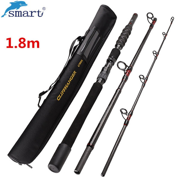 Smart 1.8/2.1m 3 Sections Travel Boat Fishing Rod 25-50lb Deep Sea Spinning Rod Vara De Pesca Heavy Power Telescopic Fishing Rod