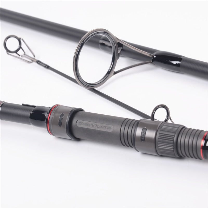 Free shipping high carbon 13 ft 3 section 3.75lb carp fishing rod distance throwing rod Fuji reel seat 50 #  Guide fishing rod