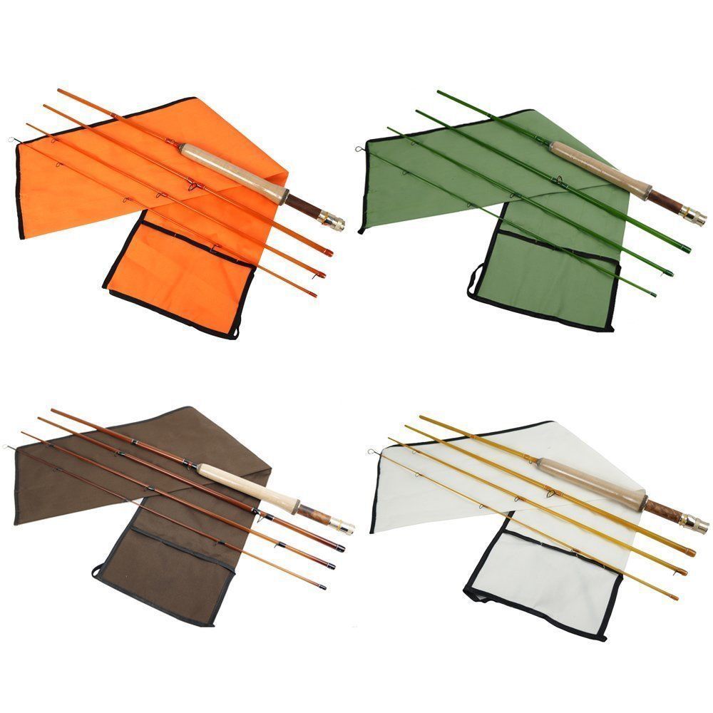 Aventik 4 Colors Fiberglass Fly Rod Medium Action Super Light Fiber Glass Transparent Colors Fly Fishing Rod 4 Section