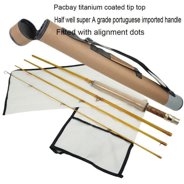 Aventik 4 Colors Fiberglass Fly Rod Medium Action Super Light Fiber Glass Transparent Colors Fly Fishing Rod 4 Section