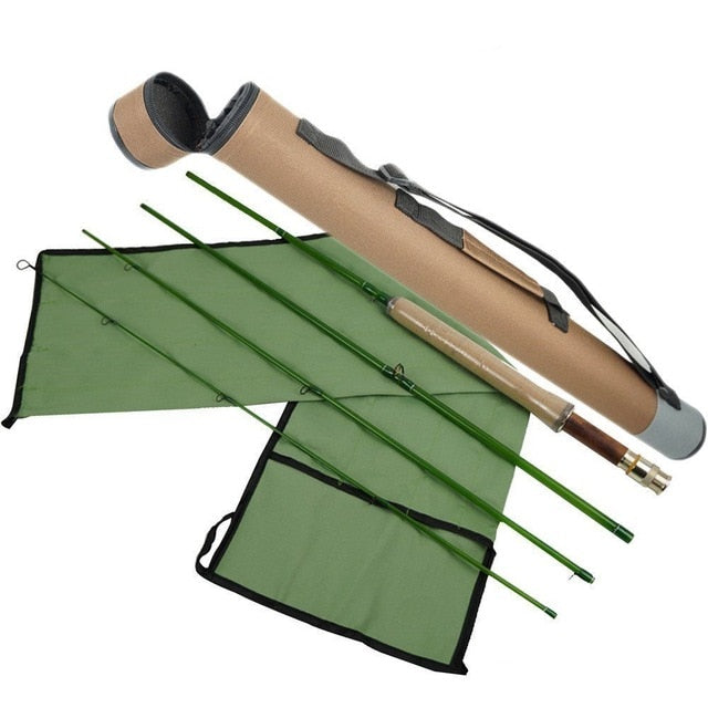 Aventik 4 Colors Fiberglass Fly Rod Medium Action Super Light Fiber Glass Transparent Colors Fly Fishing Rod 4 Section