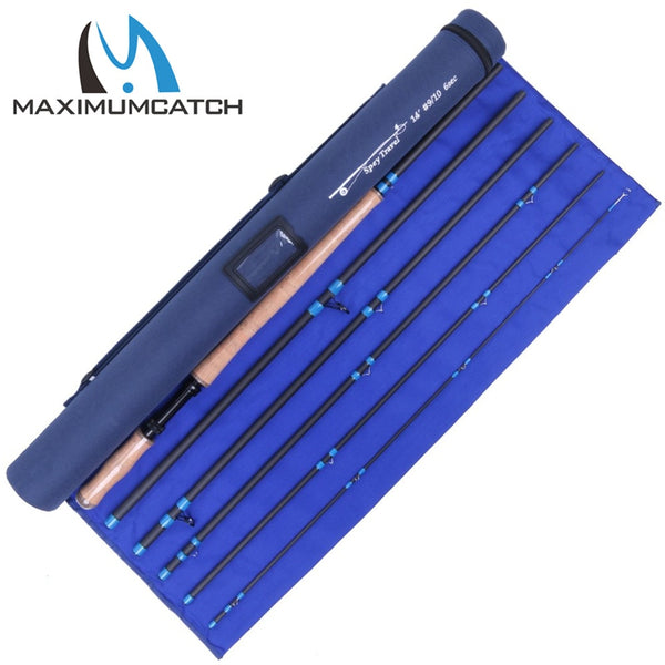 Maximumcatch 9/10WT Spey Fly Rod 14FT 4/6Pieces Spey Medium-fast Carbon Fly Fishing Rod & Rod Tube